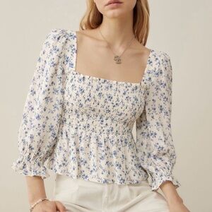 Dizzy Blue and White Floral Blouse